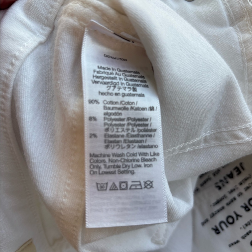 Madewell White Skinny High-Rise Jeans Size 24 10” Rise - Picture 10 of 15